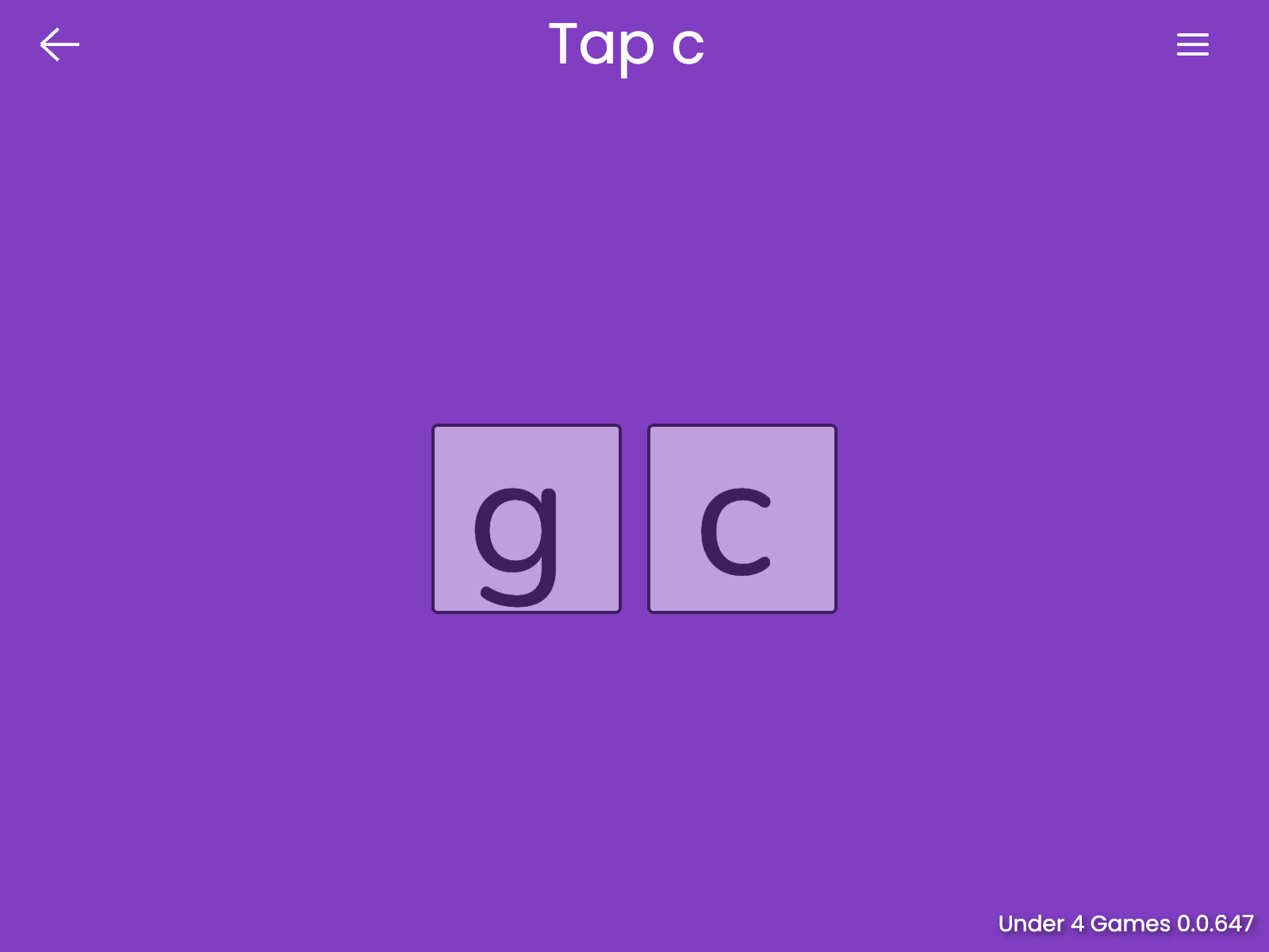 Tapping Letters Find and Tap - Lowercase Letters only - Under 4 Games - Educational ...