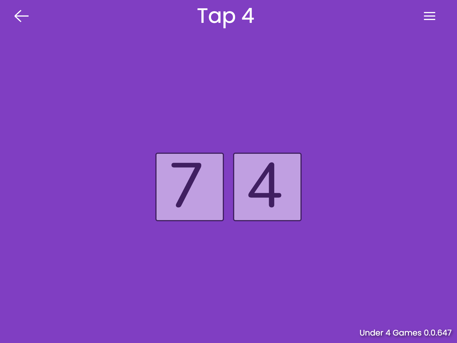 Number Tapping Find and Tap - Digits - Under 4 Games - Educational Games for 1 - 4 ...