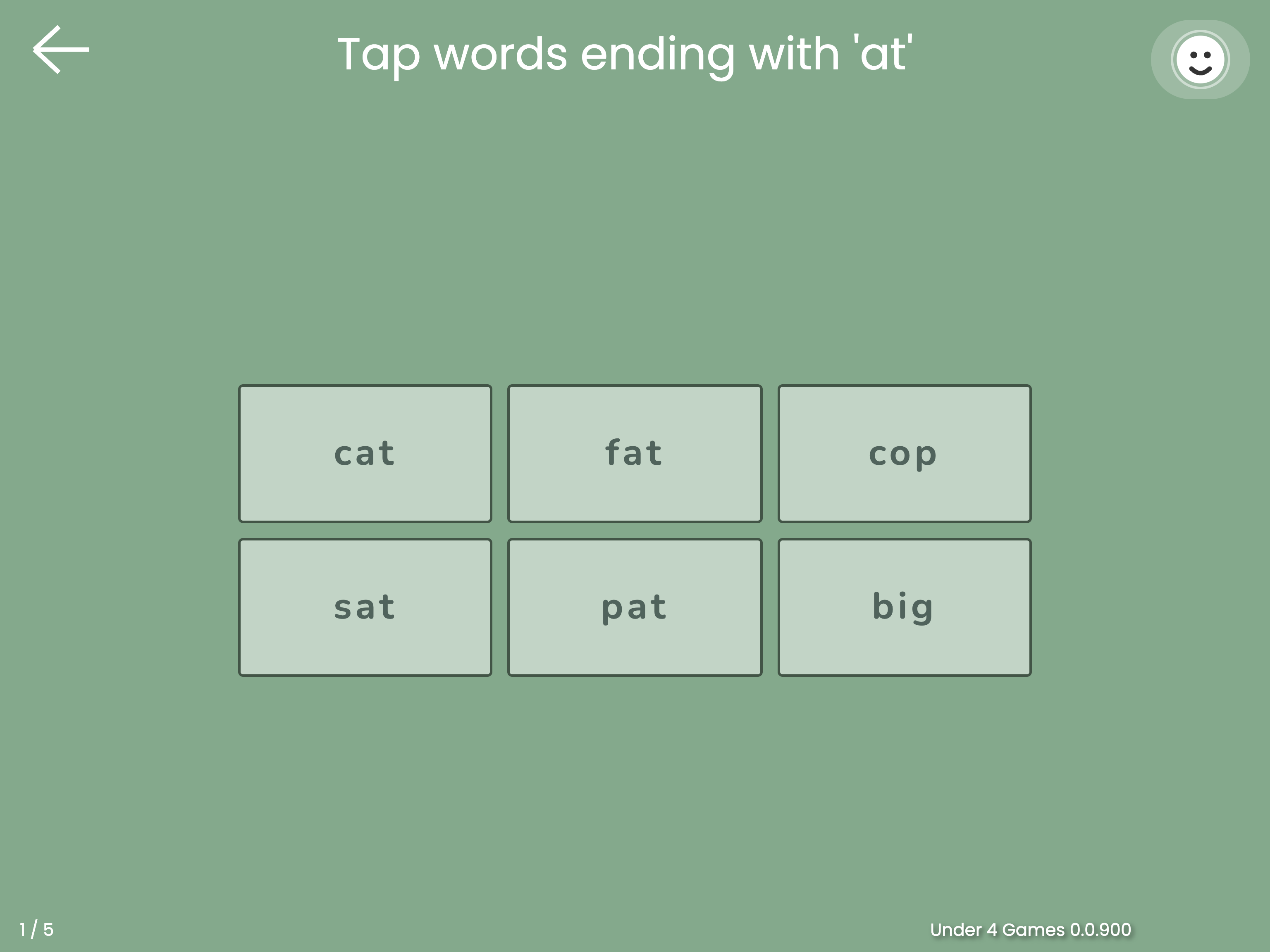 All Word Pattern Word Patterns - Under 4 Games - Educational Games for 1 - 4 year olds